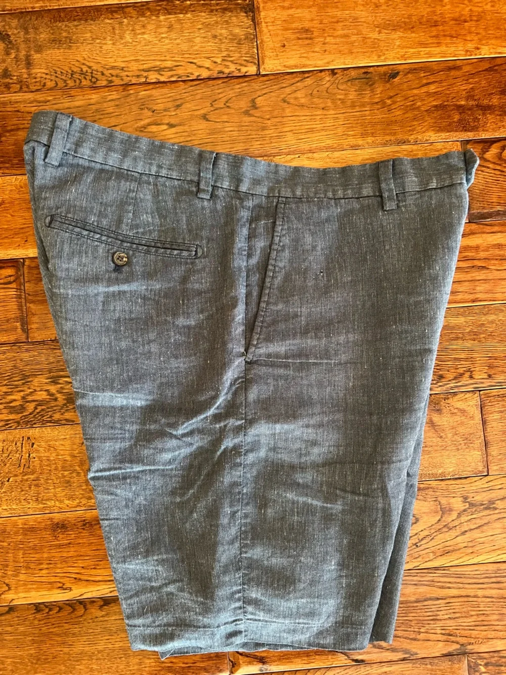 Banana Republic Shorts Men’s Flat Front Linen Blend Light Blue Size 35